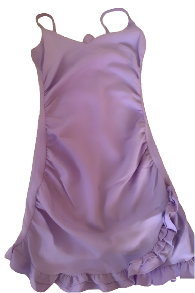 Ruffled Lavender Mini Dress